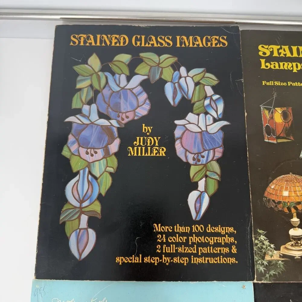 Lot 4 Stained Glass Lamps Terrariums Nature Luciano Miller Vtg Paperback Books